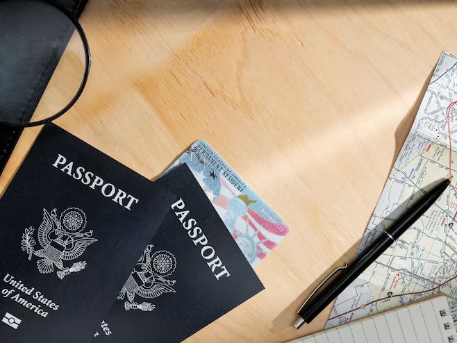 U.S. passports and permanent resident card